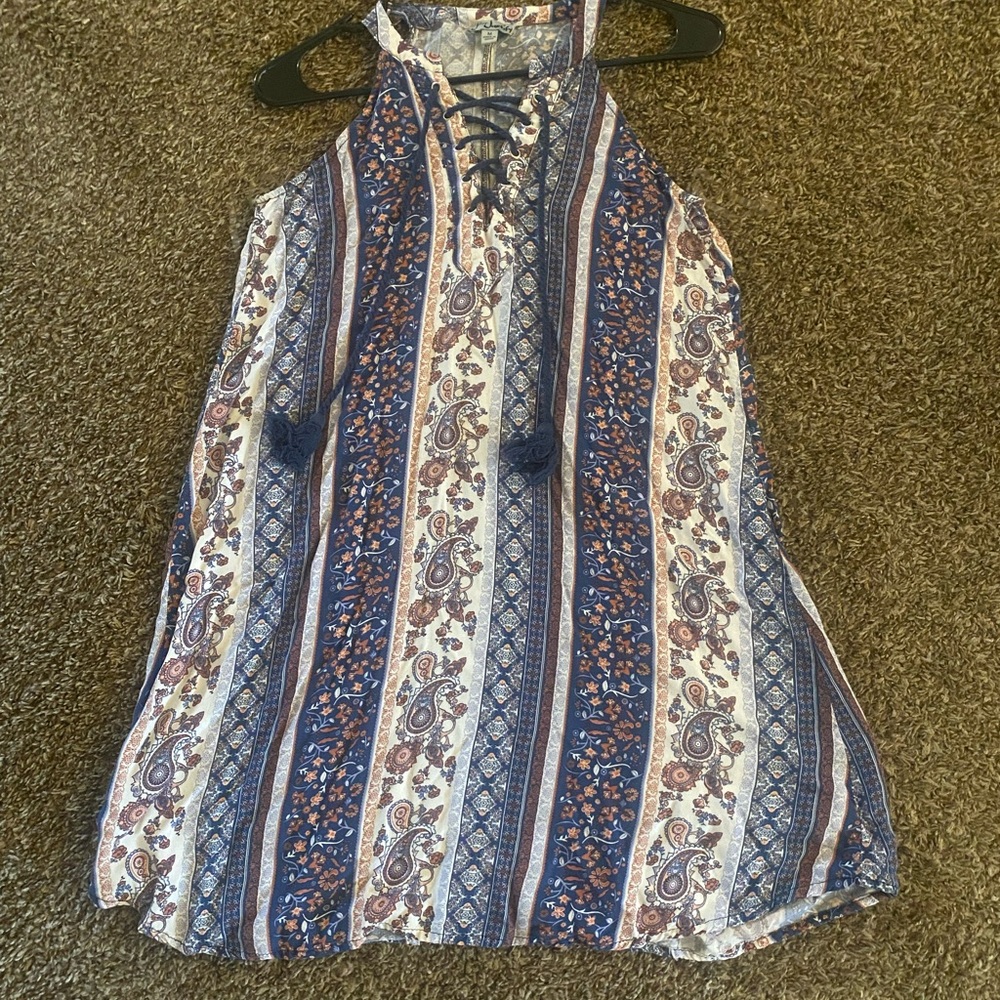 J for Justify Blue and White Paisley Tunic